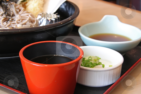 To use this stock image in your creative project, please select the size you need over to the right and click the "Add to Cart" button.
Your downloaded image will come with the Cutcaster watermark removed so don’t worry about the watermark you see on this page. Japanese cuisine stock photo, Japanese cuisine sauces and soup side dishes by Kheng Guan Toh