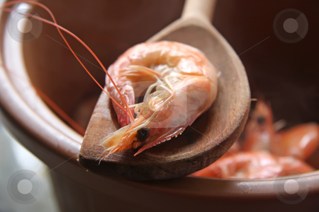 To use this stock image in your creative project, please select the size you need over to the right and click the "Add to Cart" button.
Your downloaded image will come with the Cutcaster watermark removed so don’t worry about the watermark you see on this page. Whole cooked prawns stock photo, Whole fresh cooked prawns in shell unpeeled by Kheng Guan Toh