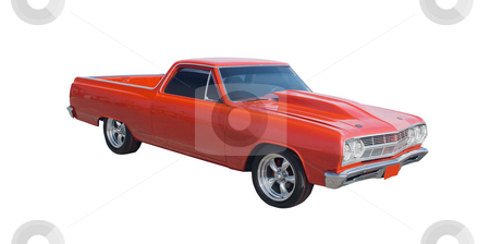 To use this stock image in your creative project, please select the size you need over to the right and click the "Add to Cart" button.
Your downloaded image will come with the Cutcaster watermark removed so don’t worry about the watermark you see on this page. Racing styled red hotrod stock photo, Customized red hotrod with raised hood and tinted glass by Lee Barnwell
