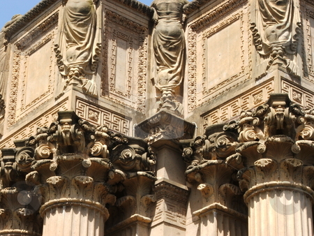 To use this stock image in your creative project, please select the size you need over to the right and click the "Add to Cart" button.
Your downloaded image will come with the Cutcaster watermark removed so don’t worry about the watermark you see on this page. Palace of Fine Arts Colonade stock photo, Built in 1915 as part of the Panama-Pacific International Exposition, San Francisco's Palace of Fine Arts rotunda and exhibition hall was so well received with its Roman design and Greek decorations that the temporary structure became a permanant fixture. Here the Greek style decordations on the top of the collanades are shown up close. by Dennis Thomsen
