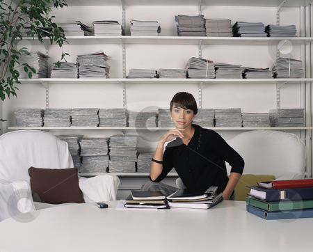 To use this stock image in your creative project, please select the size you need over to the right and click the "Add to Cart" button.
Your downloaded image will come with the Cutcaster watermark removed so don’t worry about the watermark you see on this page. MPIXIS160003 stock photo, Office worker with paperwork by Mpixis World