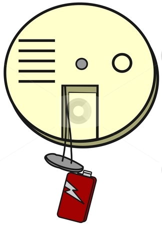 To use this stock image in your creative project, please select the size you need over to the right and click the "Add to Cart" button.
Your downloaded image will come with the Cutcaster watermark removed so don’t worry about the watermark you see on this page. Smoke Detector stock photo, This illustration depicts a smoke detector with its battery hanging out. by Dennis Cox