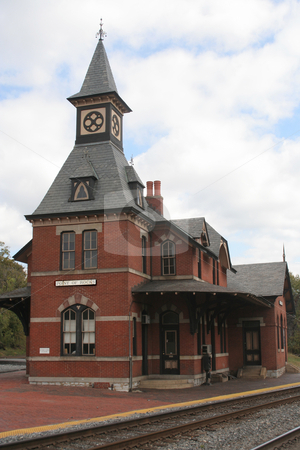 To use this stock image in your creative project, please select the size you need over to the right and click the "Add to Cart" button.
Your downloaded image will come with the Cutcaster watermark removed so don’t worry about the watermark you see on this page. Point of Rocks Railroad Station stock photo, Point of Rocks train station, B by Thomas Marchessault