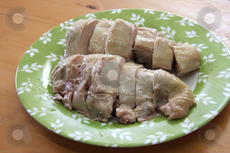 To use this stock image in your creative project, please select the size you need over to the right and click the "Add to Cart" button.
Your downloaded image will come with the Cutcaster watermark removed so don’t worry about the watermark you see on this page. Sliced chicken breast stock photo, Boiled chicken breast cut into sliced portions by Kheng Guan Toh