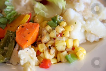 To use this stock image in your creative project, please select the size you need over to the right and click the "Add to Cart" button.
Your downloaded image will come with the Cutcaster watermark removed so don’t worry about the watermark you see on this page. Vegetable salad stock photo, Fresh garden salad assorted vegetables on plate by Kheng Guan Toh