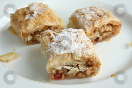 To use this stock image in your creative project, please select the size you need over to the right and click the "Add to Cart" button.
Your downloaded image will come with the Cutcaster watermark removed so don’t worry about the watermark you see on this page. Stuffed pastry stock photo, Fancy pastry desserts stuffed with nuts and fruit by Kheng Guan Toh