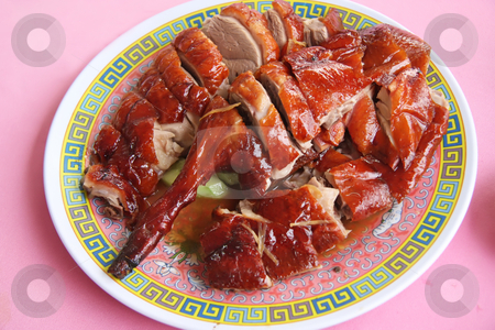 To use this stock image in your creative project, please select the size you need over to the right and click the "Add to Cart" button.
Your downloaded image will come with the Cutcaster watermark removed so don’t worry about the watermark you see on this page. Roast duck stock photo, Roast duck chinese cuisine sliced portions on plate by Kheng Guan Toh