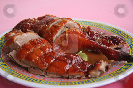 To use this stock image in your creative project, please select the size you need over to the right and click the "Add to Cart" button.
Your downloaded image will come with the Cutcaster watermark removed so don’t worry about the watermark you see on this page. Roast duck stock photo, Roast duck chinese cuisine sliced portions on plate by Kheng Guan Toh
