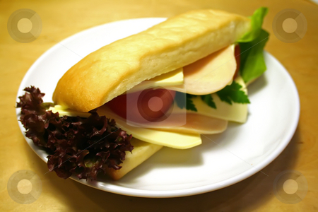 To use this stock image in your creative project, please select the size you need over to the right and click the "Add to Cart" button.
Your downloaded image will come with the Cutcaster watermark removed so don’t worry about the watermark you see on this page. Sandwich stock photo, Ham and cheese sadwich on ciabatta bread by Kheng Guan Toh