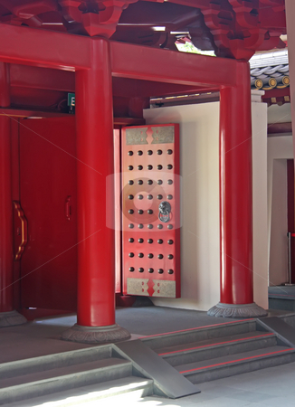 To use this stock image in your creative project, please select the size you need over to the right and click the "Add to Cart" button.
Your downloaded image will come with the Cutcaster watermark removed so don’t worry about the watermark you see on this page. Chinese temple doorway stock photo, Architectural detail of traditional chinese temple doorway gate by Kheng Guan Toh