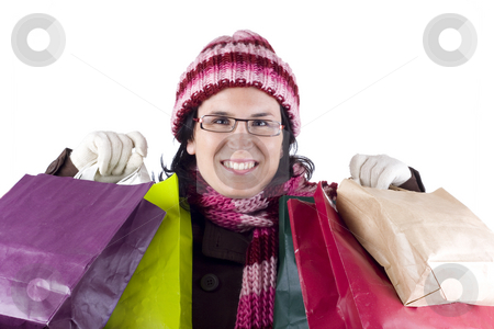 To use this stock image in your creative project, please select the size you need over to the right and click the "Add to Cart" button.
Your downloaded image will come with the Cutcaster watermark removed so don’t worry about the watermark you see on this page. Woman with shopping bags stock photo, Girl with bags from a day of shopping by Ivan Montero