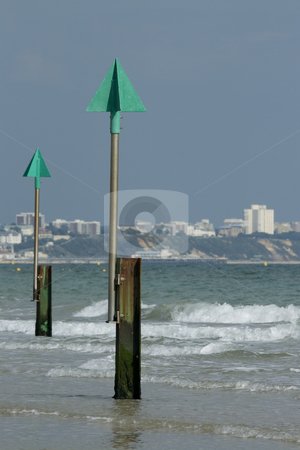 To use this stock image in your creative project, please select the size you need over to the right and click the "Add to Cart" button.
Your downloaded image will come with the Cutcaster watermark removed so don’t worry about the watermark you see on this page. Sandbanks beach,Dorset England stock photo, View across the bay from Sandbanks beach towards Bournemouthwith groyne markers in the foreground by Chris Pole