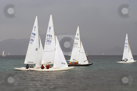 To use this stock image in your creative project, please select the size you need over to the right and click the "Add to Cart" button.
Your downloaded image will come with the Cutcaster watermark removed so don’t worry about the watermark you see on this page. Regatta stock photo, Sailboats of type