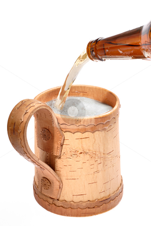 To use this stock image in your creative project, please select the size you need over to the right and click the "Add to Cart" button.
Your downloaded image will come with the Cutcaster watermark removed so don’t worry about the watermark you see on this page. Mug with frothing beer stock photo, Wooden mugs for beer on white background by Vadim Maier