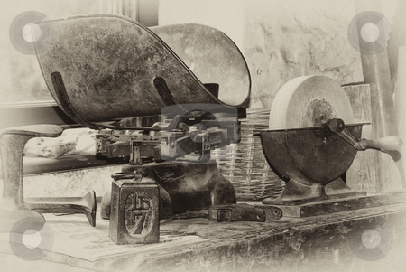 To use this stock image in your creative project, please select the size you need over to the right and click the "Add to Cart" button.
Your downloaded image will come with the Cutcaster watermark removed so don’t worry about the watermark you see on this page. Old tools for flour making stock photo, Black and white image of historic millers tools by Stefan Edwards