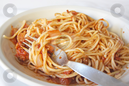 To use this stock image in your creative project, please select the size you need over to the right and click the "Add to Cart" button.
Your downloaded image will come with the Cutcaster watermark removed so don’t worry about the watermark you see on this page. Spaghetti stock photo, Spaghetti with tomato sauce with fork and plate by Kheng Guan Toh