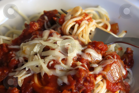 To use this stock image in your creative project, please select the size you need over to the right and click the "Add to Cart" button.
Your downloaded image will come with the Cutcaster watermark removed so don’t worry about the watermark you see on this page. Spaghetti stock photo, Plate of spaghetti with tomato sauce cheese melting on top by Kheng Guan Toh