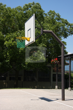 To use this stock image in your creative project, please select the size you need over to the right and click the "Add to Cart" button.
Your downloaded image will come with the Cutcaster watermark removed so don’t worry about the watermark you see on this page. Outdoor basketball stock photo, Outdoors basketball basket on a sunny summer day by Kheng Guan Toh