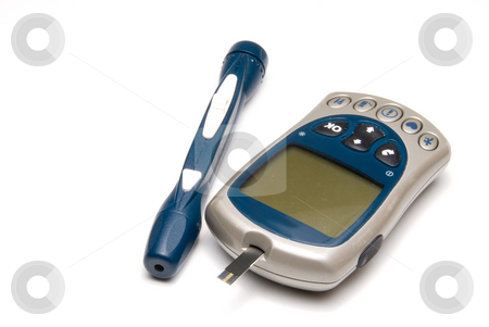 To use this stock image in your creative project, please select the size you need over to the right and click the "Add to Cart" button.
Your downloaded image will come with the Cutcaster watermark removed so don’t worry about the watermark you see on this page. Diabetic Meter stock photo, A diabetics test meter and finger prick device by Robert Byron