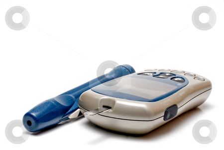 To use this stock image in your creative project, please select the size you need over to the right and click the "Add to Cart" button.
Your downloaded image will come with the Cutcaster watermark removed so don’t worry about the watermark you see on this page. Diabetic Meter stock photo, A diabetics test meter and finger prick device by Robert Byron