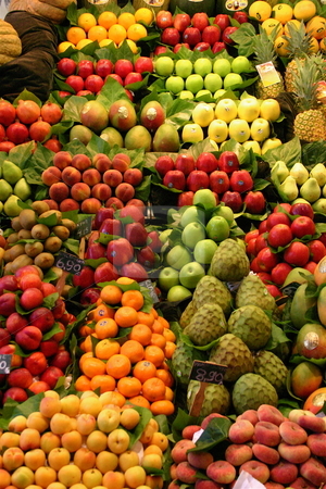 To use this stock image in your creative project, please select the size you need over to the right and click the "Add to Cart" button.
Your downloaded image will come with the Cutcaster watermark removed so don’t worry about the watermark you see on this page. Fruit Medley stock photo, A fruit market stall selling fresh fruit by Jeff Crowe
