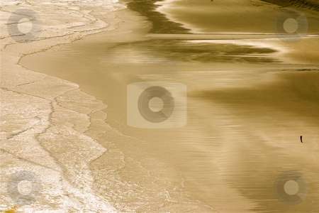 To use this stock image in your creative project, please select the size you need over to the right and click the "Add to Cart" button.
Your downloaded image will come with the Cutcaster watermark removed so don’t worry about the watermark you see on this page. Lone Figure on Beach stock photo, Aerial shot of a single person stading on a large beach in New Zealand. by Jeff Crowe