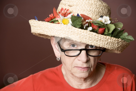 To use this stock image in your creative project, please select the size you need over to the right and click the "Add to Cart" button.
Your downloaded image will come with the Cutcaster watermark removed so don’t worry about the watermark you see on this page. Senior woman in a straw hat stock photo, Senior woman in a red shirt and straw hat by Scott Griessel