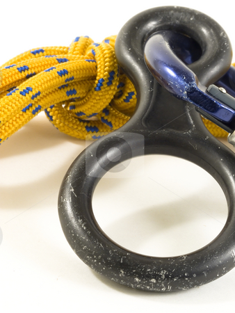 To use this stock image in your creative project, please select the size you need over to the right and click the "Add to Cart" button.
Your downloaded image will come with the Cutcaster watermark removed so don’t worry about the watermark you see on this page. Carabiner and rope with DOF stock photo, Used carabiner and rope isoletad on white by Paulo Resende