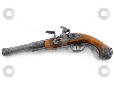 To use this stock image in your creative project, please select the size you need over to the right and click the "Add to Cart" button.
Your downloaded image will come with the Cutcaster watermark removed so don’t worry about the watermark you see on this page. Old pistol stock photo, Old vintage gun by Paulo Resende