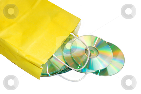 To use this stock image in your creative project, please select the size you need over to the right and click the "Add to Cart" button.
Your downloaded image will come with the Cutcaster watermark removed so don’t worry about the watermark you see on this page. CD store stock photo, Yellow paper bag with CD isolated over white by Julija Sapic