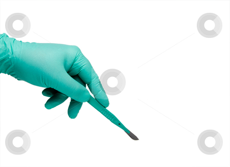 To use this stock image in your creative project, please select the size you need over to the right and click the "Add to Cart" button.
Your downloaded image will come with the Cutcaster watermark removed so don’t worry about the watermark you see on this page. Scalpel stock photo, A medical scalpel after a surgical procedure. by Robert Byron