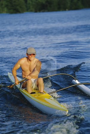 To use this stock image in your creative project, please select the size you need over to the right and click the "Add to Cart" button.
Your downloaded image will come with the Cutcaster watermark removed so don’t worry about the watermark you see on this page. Man canoeing at sunset stock photo, by Monkey Business Images