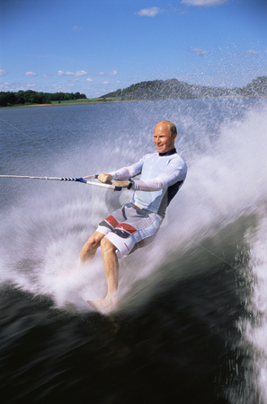 To use this stock image in your creative project, please select the size you need over to the right and click the "Add to Cart" button.
Your downloaded image will come with the Cutcaster watermark removed so don’t worry about the watermark you see on this page. Barefoot water skiing stock photo, A man water skiing barefoot by Monkey Business Images