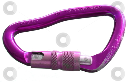 To use this stock image in your creative project, please select the size you need over to the right and click the "Add to Cart" button.
Your downloaded image will come with the Cutcaster watermark removed so don’t worry about the watermark you see on this page. Carabiner stock photo, Large, purple, screw-gate carabiner. worn from use. Isolated on white by Martin Darley
