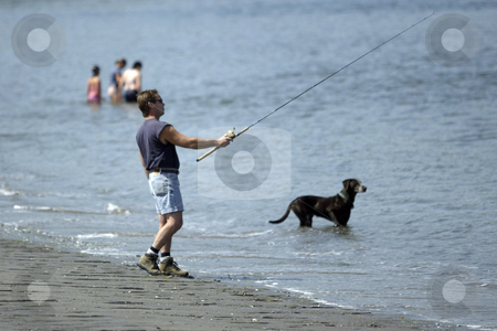 To use this stock image in your creative project, please select the size you need over to the right and click the "Add to Cart" button.
Your downloaded image will come with the Cutcaster watermark removed so don’t worry about the watermark you see on this page. Point no Point park stock photo, August 17, 2004 : A fisherman tries his luck catching a Salmon at the Point no Point park in Hansville, Washington. by Jesse Beals
