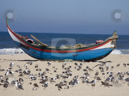 To use this stock image in your creative project, please select the size you need over to the right and click the "Add to Cart" button.
Your downloaded image will come with the Cutcaster watermark removed so don’t worry about the watermark you see on this page. Fisherman boat on the sand stock photo, Fisherman boat waiting to go to the sea. Lots of seaguls in the sand by Paulo Resende