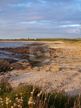 To use this stock image in your creative project, please select the size you need over to the right and click the "Add to Cart" button.
Your downloaded image will come with the Cutcaster watermark removed so don’t worry about the watermark you see on this page. The beach at the Bay of Birsay, Orkney stock photo, Looking up the beach at near high-tide at the Bay of Birsay on the Mainland of the Orkney Islands. by JKJ Anderson