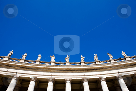 To use this stock image in your creative project, please select the size you need over to the right and click the "Add to Cart" button.
Your downloaded image will come with the Cutcaster watermark removed so don’t worry about the watermark you see on this page. Statue in Rome stock photo, Famous colonnade of St. Peter's Basilica in Vatican, Rome, Italy by Vitaly Sokolovskiy