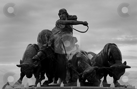 To use this stock image in your creative project, please select the size you need over to the right and click the "Add to Cart" button.
Your downloaded image will come with the Cutcaster watermark removed so don’t worry about the watermark you see on this page. The Gefion Fountain in Copenhagen stock photo, The Gefion fountain (Danish: Gefionspringvandet) is a large fountain on the harbour front in Copenhagen, Denmark. It features a large-scale group of animal figures being driven by the legendary Norse goddess, Gefjun. by Flemming Jacobsen