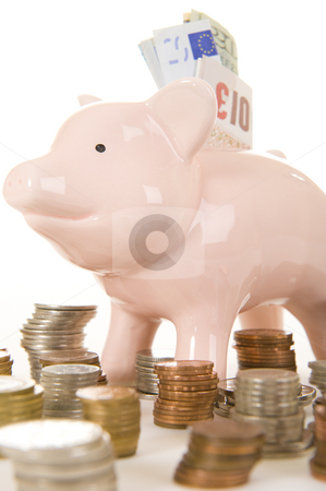 To use this stock image in your creative project, please select the size you need over to the right and click the "Add to Cart" button.
Your downloaded image will come with the Cutcaster watermark removed so don’t worry about the watermark you see on this page. Piggybank with various currency stock photo, Piggybank with various countries currencies on white background, signifying the major currencies. Dollar, Euro and Pound Stirling is visible with coins from all over the world. by Nicolaas Traut