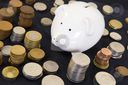To use this stock image in your creative project, please select the size you need over to the right and click the "Add to Cart" button.
Your downloaded image will come with the Cutcaster watermark removed so don’t worry about the watermark you see on this page. Piggybank with various currency stock photo, Piggybank with various international currencies on a black background. by Nicolaas Traut