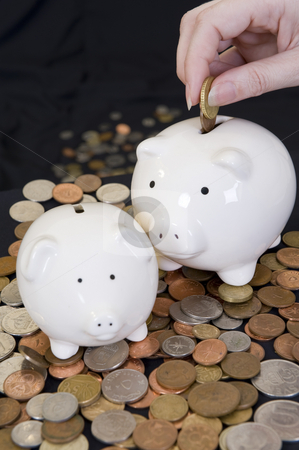 To use this stock image in your creative project, please select the size you need over to the right and click the "Add to Cart" button.
Your downloaded image will come with the Cutcaster watermark removed so don’t worry about the watermark you see on this page. Piggybank with various currency stock photo, Piggybank with various international currencies on a black background. by Nicolaas Traut