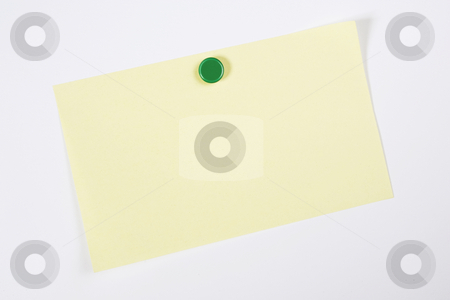 To use this stock image in your creative project, please select the size you need over to the right and click the "Add to Cart" button.
Your downloaded image will come with the Cutcaster watermark removed so don’t worry about the watermark you see on this page. Adhesive Note stock photo, A blank yellow adhesive note pinned on to a white background by Steve Smith