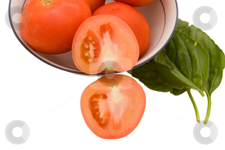 To use this stock image in your creative project, please select the size you need over to the right and click the "Add to Cart" button.
Your downloaded image will come with the Cutcaster watermark removed so don’t worry about the watermark you see on this page. Tomatoes stock photo, Tomatoes in a bowl with basil leaf by Nicholas Rjabow