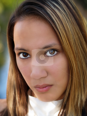 To use this stock image in your creative project, please select the size you need over to the right and click the "Add to Cart" button.
Your downloaded image will come with the Cutcaster watermark removed so don’t worry about the watermark you see on this page. Young asian american woman portrait outdoors closeup stock photo, Outdoor portrait of young asian american woman closeup by Jeff Cleveland