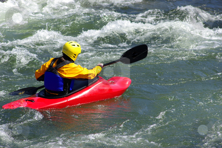 To use this stock image in your creative project, please select the size you need over to the right and click the "Add to Cart" button.
Your downloaded image will come with the Cutcaster watermark removed so don’t worry about the watermark you see on this page. Kayak In The Whitewater stock photo, Kayaking On The S. Fork American River in California on a spring afternoon by Lynn Bendickson