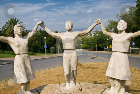 To use this stock image in your creative project, please select the size you need over to the right and click the "Add to Cart" button.
Your downloaded image will come with the Cutcaster watermark removed so don’t worry about the watermark you see on this page. Sardana stock photo, A monument showing the catalonian national dance by Alexander L?