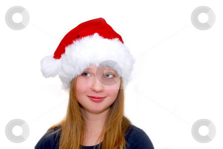 To use this stock image in your creative project, please select the size you need over to the right and click the "Add to Cart" button.
Your downloaded image will come with the Cutcaster watermark removed so don’t worry about the watermark you see on this page. Girl with santa hat stock photo, Portrait of a young girl wearing Santa's hat isolated on white background by Elena Elisseeva