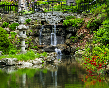 To use this stock image in your creative project, please select the size you need over to the right and click the "Add to Cart" button.
Your downloaded image will come with the Cutcaster watermark removed so don’t worry about the watermark you see on this page. Cascading waterfall and pond stock photo, Cascading waterfall and pond in japanese garden by Elena Elisseeva