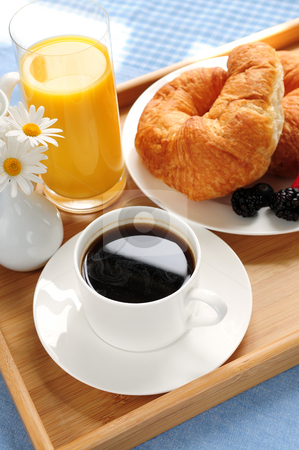 To use this stock image in your creative project, please select the size you need over to the right and click the "Add to Cart" button.
Your downloaded image will come with the Cutcaster watermark removed so don’t worry about the watermark you see on this page. Breakfast served on a tray stock photo, Breakfast served on a tray on a sunny morning by Elena Elisseeva